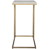 Ambrose Accent Table, Antique Brass-Furniture - Accent Tables-High Fashion Home