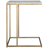 Ambrose Accent Table, Antique Brass-Furniture - Accent Tables-High Fashion Home
