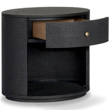 Amelia 1 Drawer Oval Nightstand, Black by Four Hands
