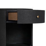Amelia 1 Drawer Oval Nightstand, Black by Four Hands