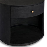 Amelia 1 Drawer Oval Nightstand, Black by Four Hands