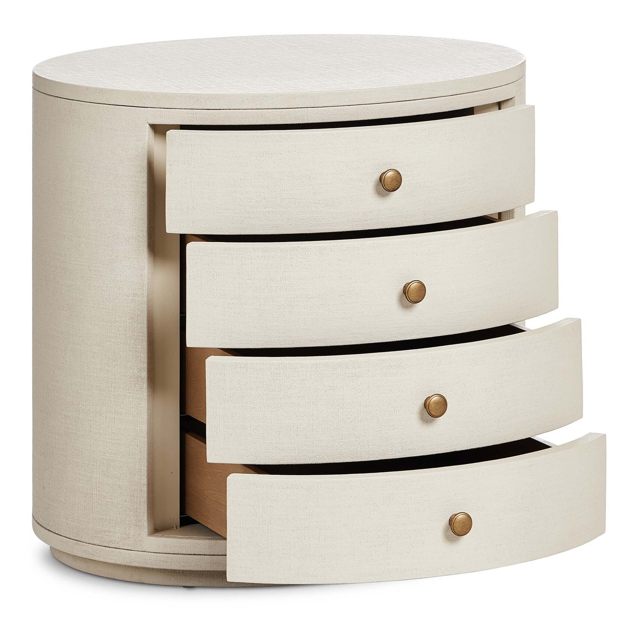 Amelia Oval Nightstand, Ivory by Four Hands – High Fashion Home