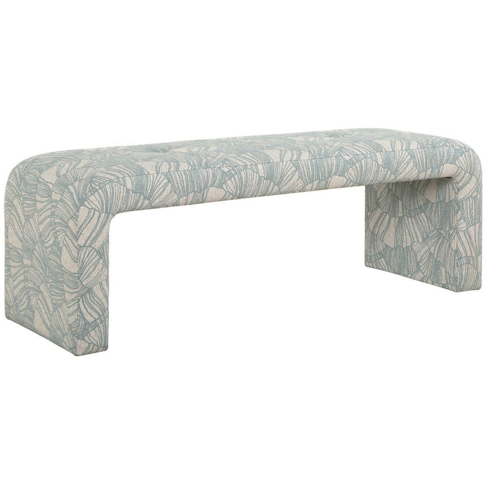 Amie Bench, Blue-Furniture - Benches-High Fashion Home