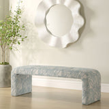 Amie Bench, Blue-Furniture - Benches-High Fashion Home
