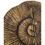 Ammonite Shell Bookends, Dark Gold