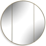 Amram Round Mirror, Antique Brass