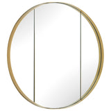 Amram Round Mirror, Antique Brass