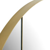 Amram Round Mirror, Antique Brass
