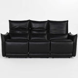 Amsterdam Leather Power Recliner Sofa, Black-Furniture - Sofas-High Fashion Home