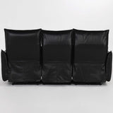 Amsterdam Leather Power Recliner Sofa, Black-Furniture - Sofas-High Fashion Home