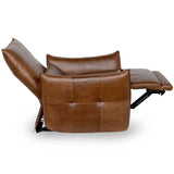 Amsterdam Leather Power Recliner, Kona Brown-Furniture - Chairs-High Fashion Home