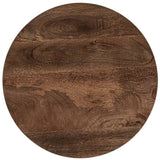 Andra Leather Round Accent Table, Tan-Furniture - Accent Tables-High Fashion Home