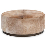 Andre Round Ottoman, Canyon Dust-Furniture - Chairs-High Fashion Home