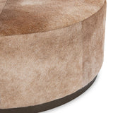 Andre Round Ottoman, Canyon Dust-Furniture - Chairs-High Fashion Home