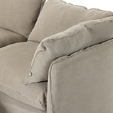 Andre Slipcover 5-Piece Sectional w/ Ottoman, Broadway Stone-Furniture - Sofas-High Fashion Home