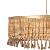 Andren Round Pendant, Natural/Gold-Lighting-High Fashion Home
