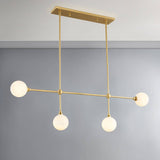 Andrews Linear Chandelier, Aged Brass-Lighting-High Fashion Home