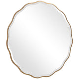 Aneta Round Mirror, Gold