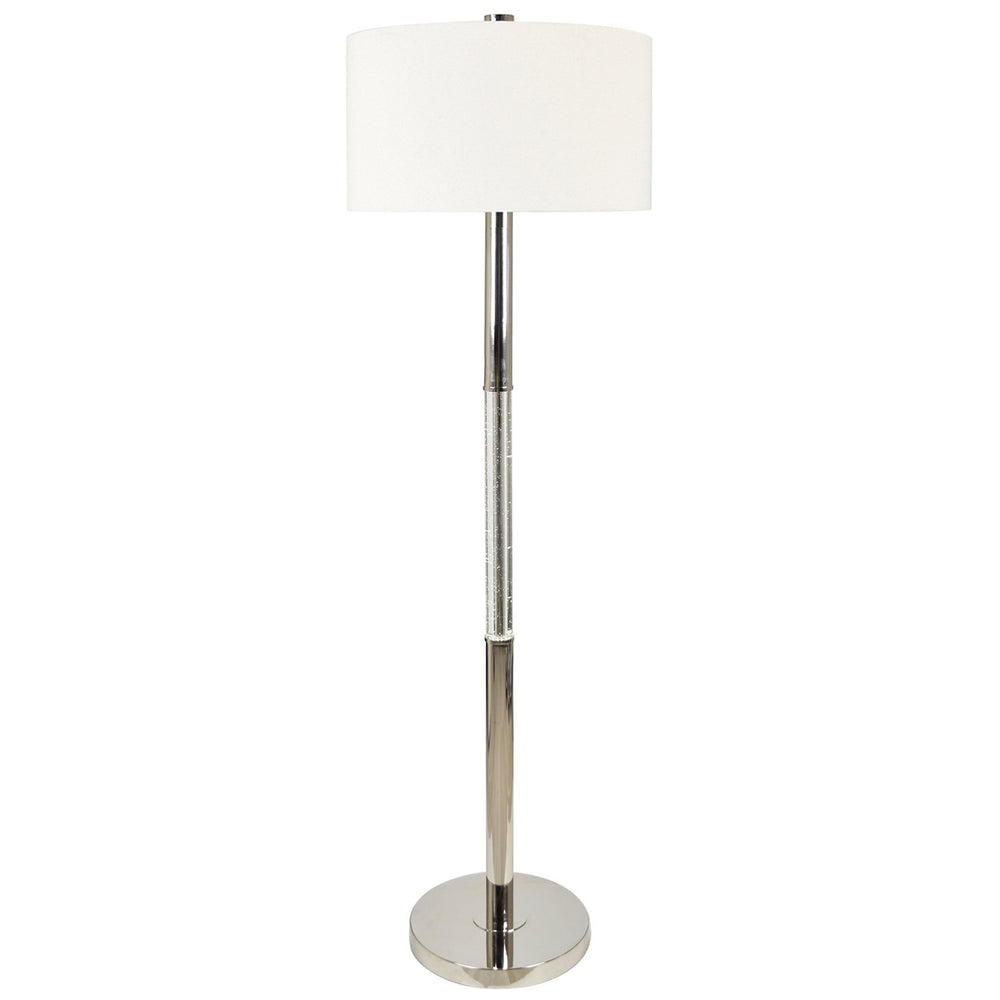 Angelia Floor Lamp w/ Night Light, Silver-Lighting-High Fashion Home