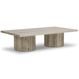 Angelo Coffee Table, White Travertine by Four Hands-Furniture - Accent Tables-High Fashion Home