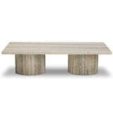 Angelo Coffee Table, White Travertine by Four Hands-Furniture - Accent Tables-High Fashion Home