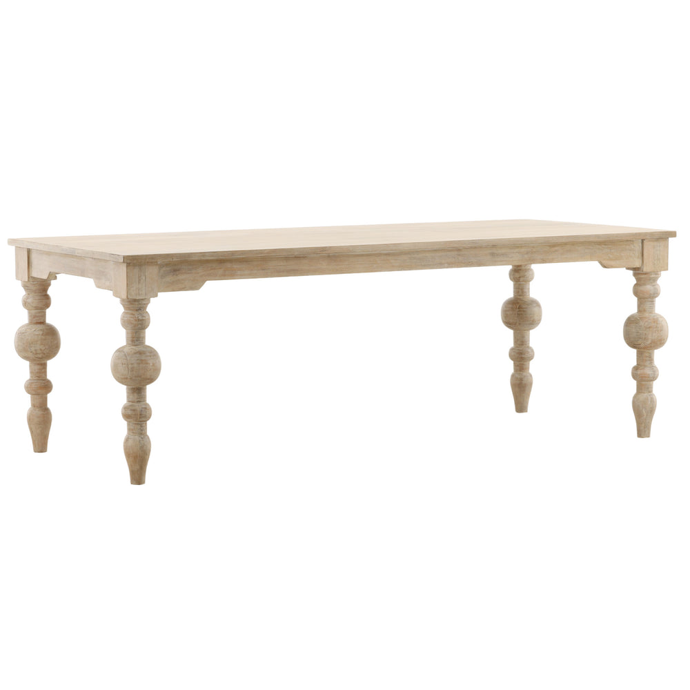 Annette Dining Table, White Wash-Furniture - Dining-High Fashion Home