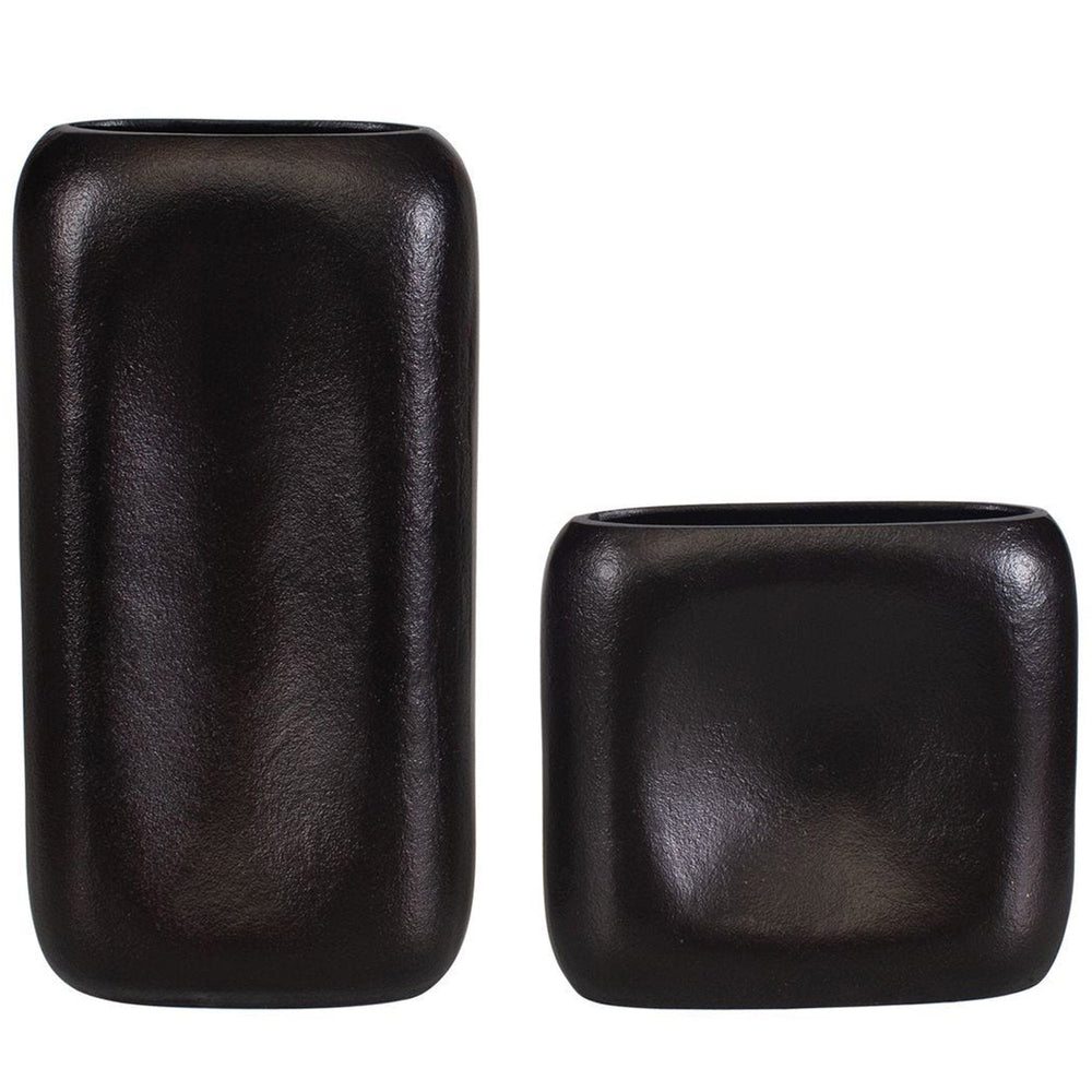 Anodic Vases, Set of 2, Brown-Accessories-High Fashion Home