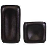 Anodic Vases, Set of 2, Brown-Accessories-High Fashion Home