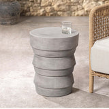 Anora Outdoor Accent Table, Light Gray-Furniture - Outdoor-High Fashion Home
