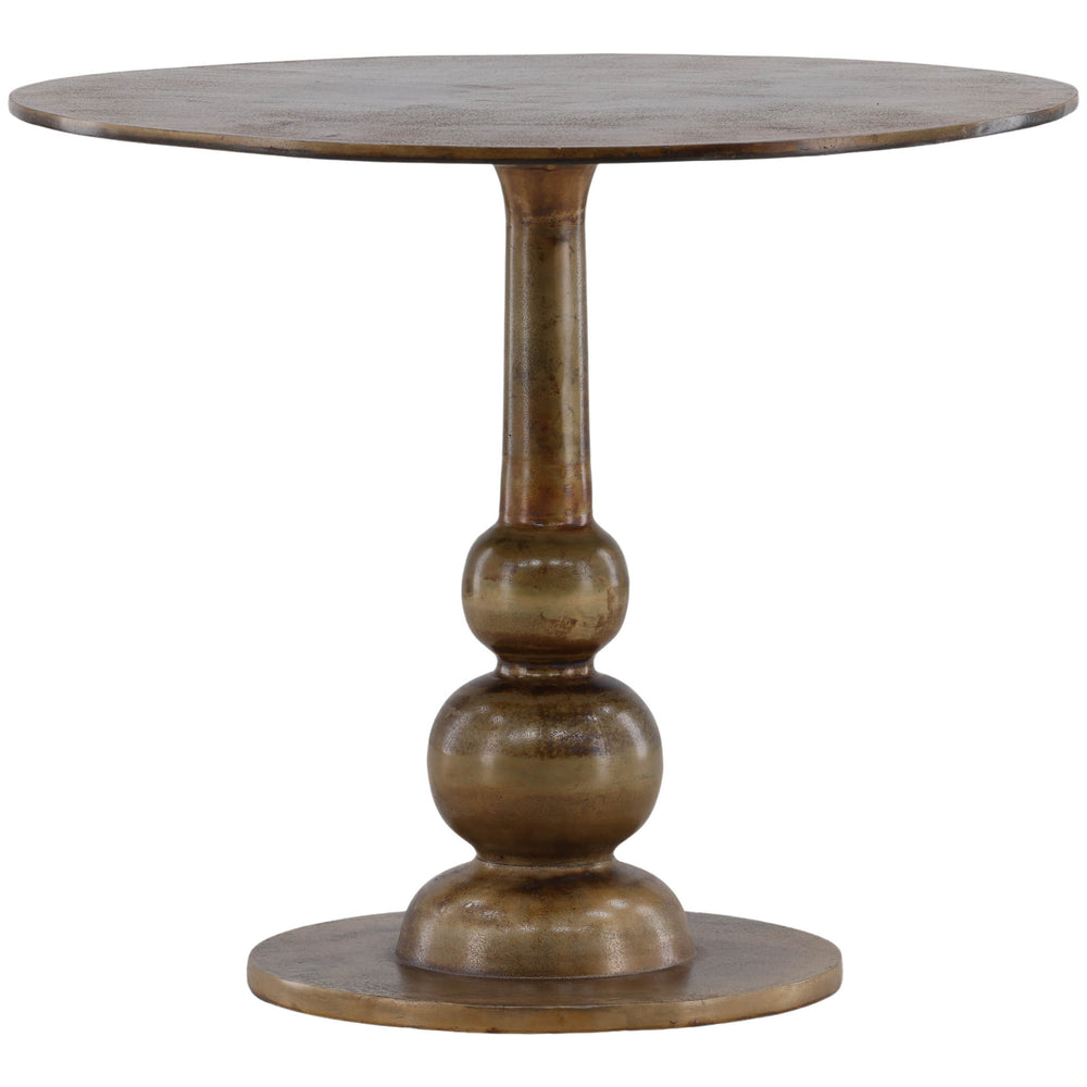 Ansari Bistro Table, Brass-Furniture - Accent Tables-High Fashion Home
