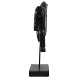 Antiqued Horse on Stand, Black-Accessories-High Fashion Home