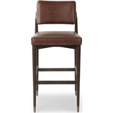 Anton Leather Bar Stool, Havana Brown