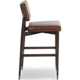 Anton Leather Bar Stool, Havana Brown