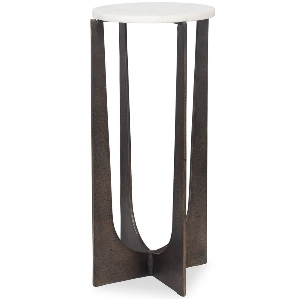 Anya Accent Table, Brass Bronze-Furniture - Accent Tables-High Fashion Home