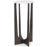 Anya Accent Table, Brass Bronze-Furniture - Accent Tables-High Fashion Home