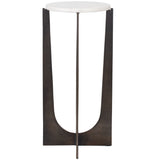 Anya Accent Table, Brass Bronze-Furniture - Accent Tables-High Fashion Home