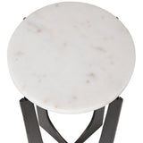 Anya Accent Table, Brass Bronze-Furniture - Accent Tables-High Fashion Home
