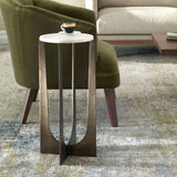 Anya Accent Table, Brass Bronze-Furniture - Accent Tables-High Fashion Home