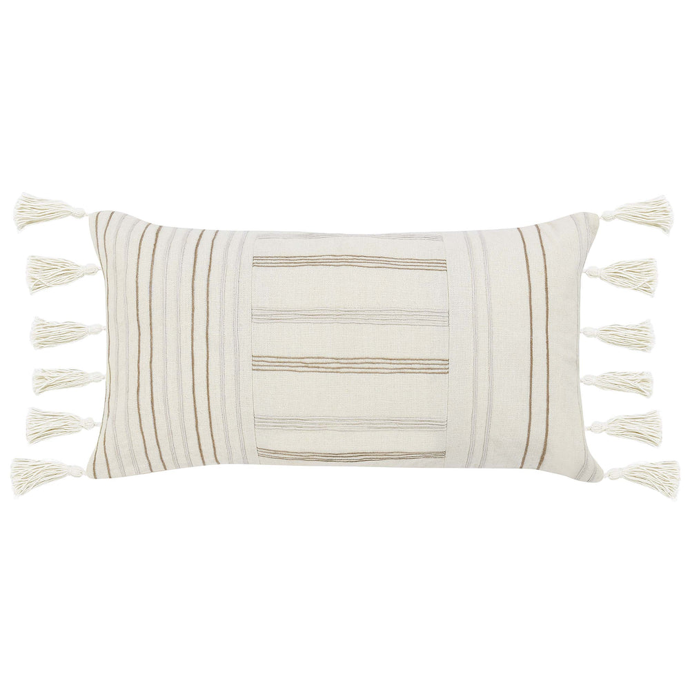 Apana Lumbar Pillow, Ivory/Natural-Accessories-High Fashion Home