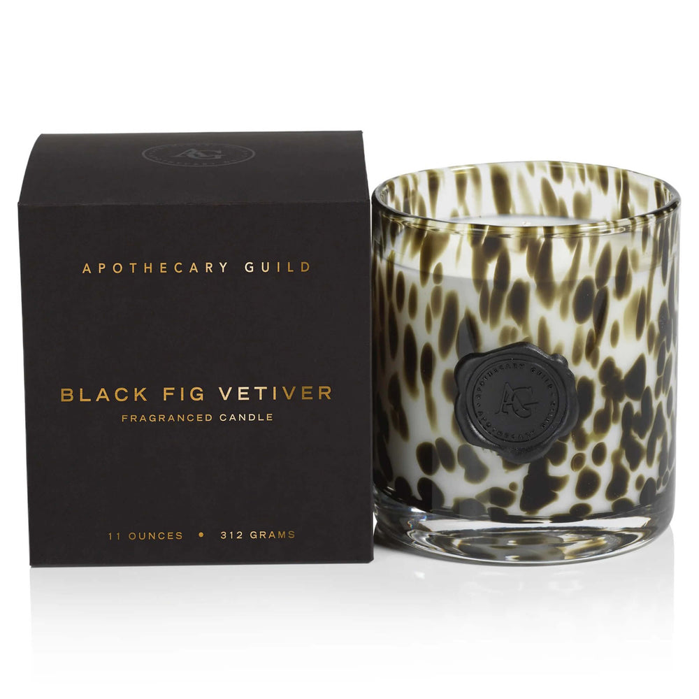 Apothecary Guild Opal Glass Small Candle Jar, Black Fig Vetiver-Accessories-High Fashion Home