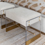 Goa Ottoman, Ecru-Furniture - Benches-High Fashion Home
