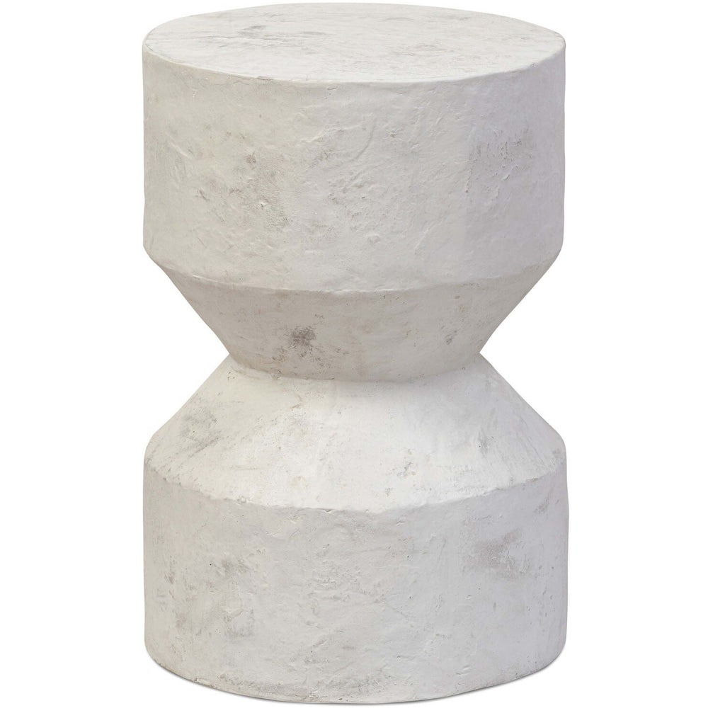 Ara End Table, Textured Lunar-Furniture - Accent Tables-High Fashion Home