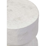 Ara End Table, Textured Lunar-Furniture - Accent Tables-High Fashion Home