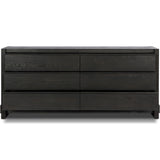 Aramis 6 Drawer Dresser, Smoked Black by Four Hands