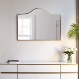 Arch Top Mirror, Gold-Accessories-High Fashion Home