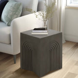 Arches in Square Accent Table, Dark Grey