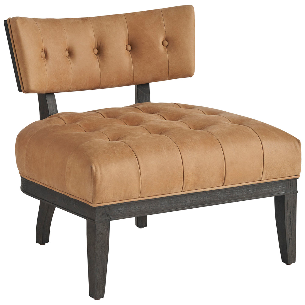 Archie Leather Chair, Winchester Sandstone