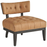 Archie Leather Chair, Winchester Sandstone
