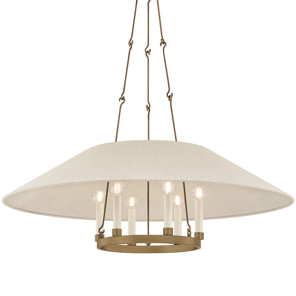 Archive Chandelier, Patina Brass