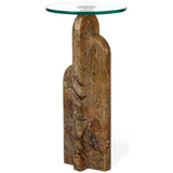 Archway Marble Drink Table, Brown